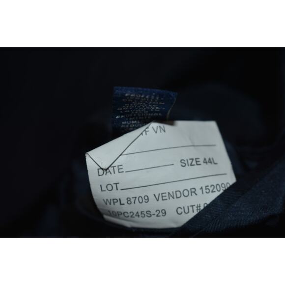 Stafford Blazer Sportscoat Jacket Gold Buttons Mens Size 44 Long 2Btns Navy Blue - Picture 7 of 10